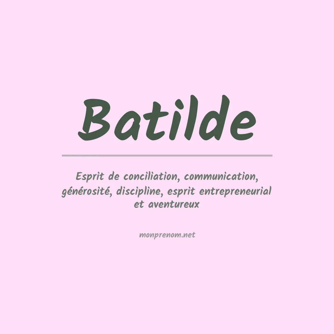 Signification du prénom Batilde
