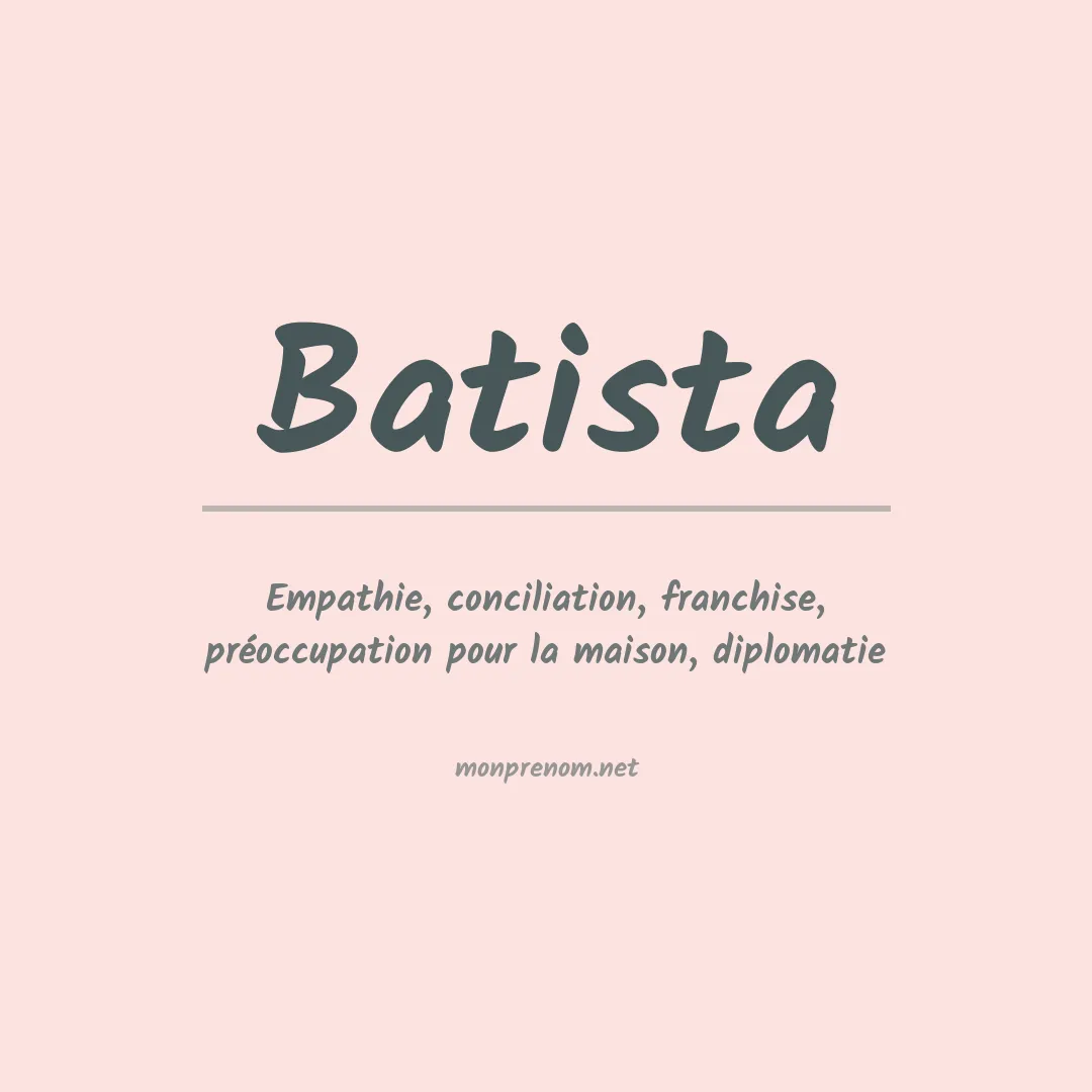 Prénom Batista