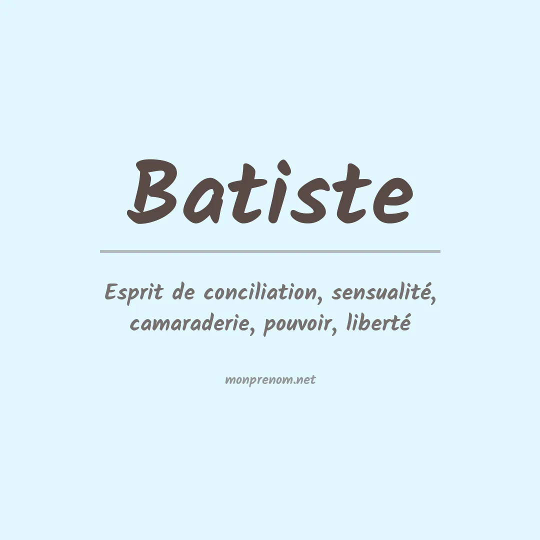 Prénom Batiste