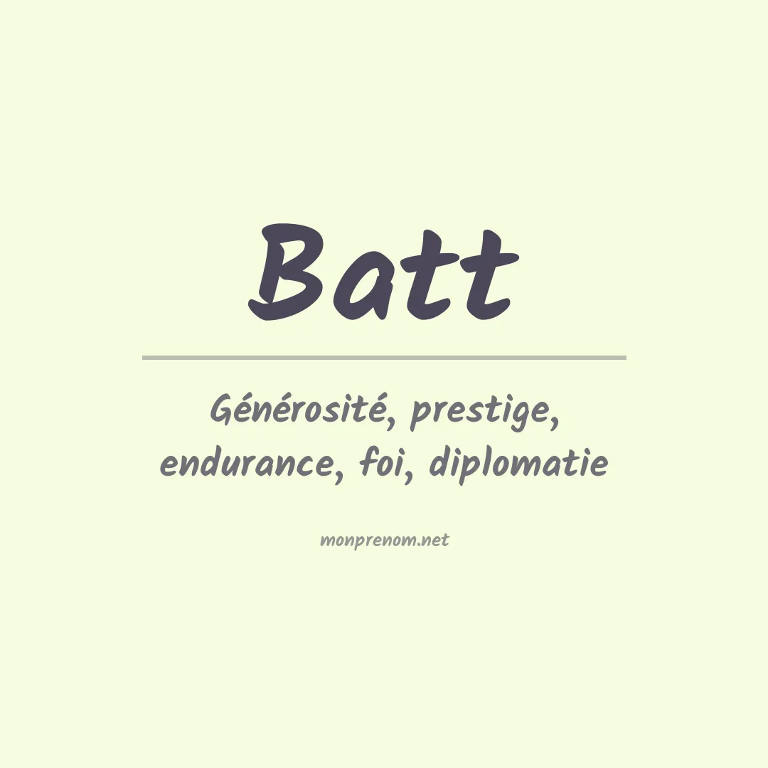 Prénom Batt