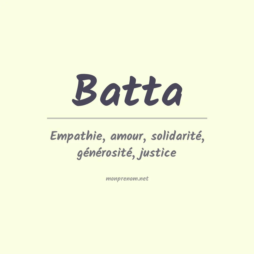 Prénom Batta