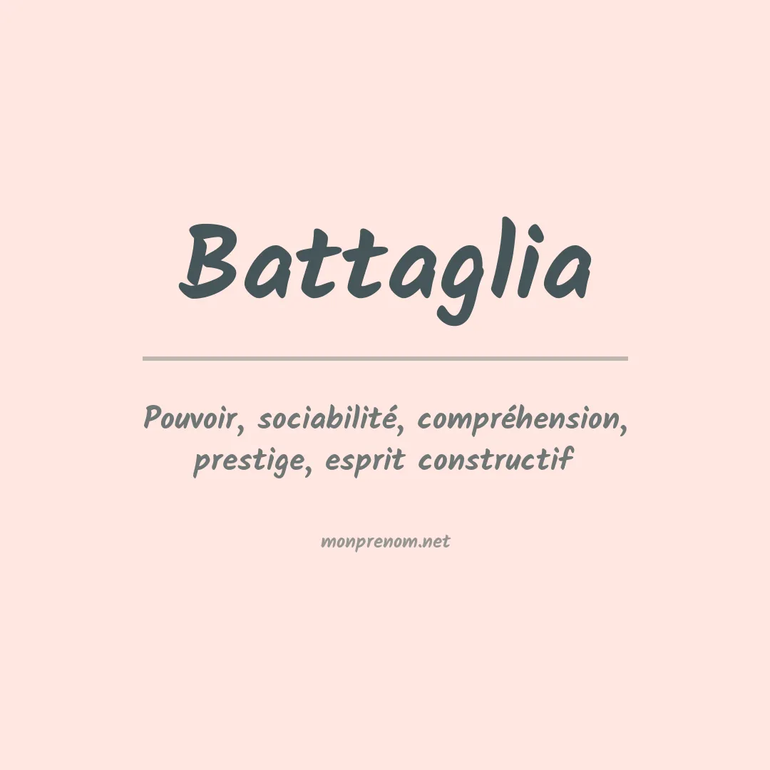 Prénom Battaglia