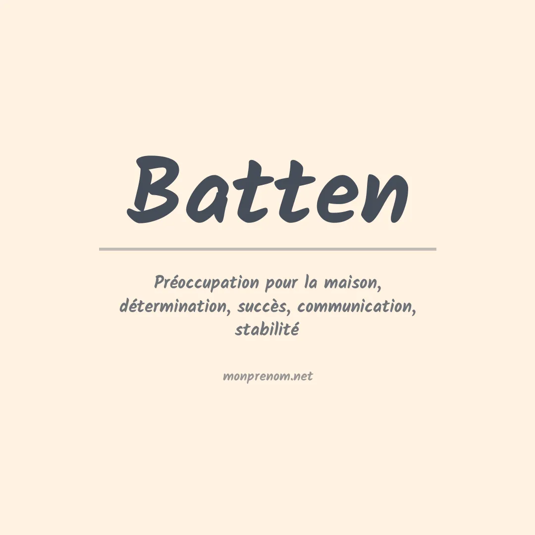 Prénom Batten