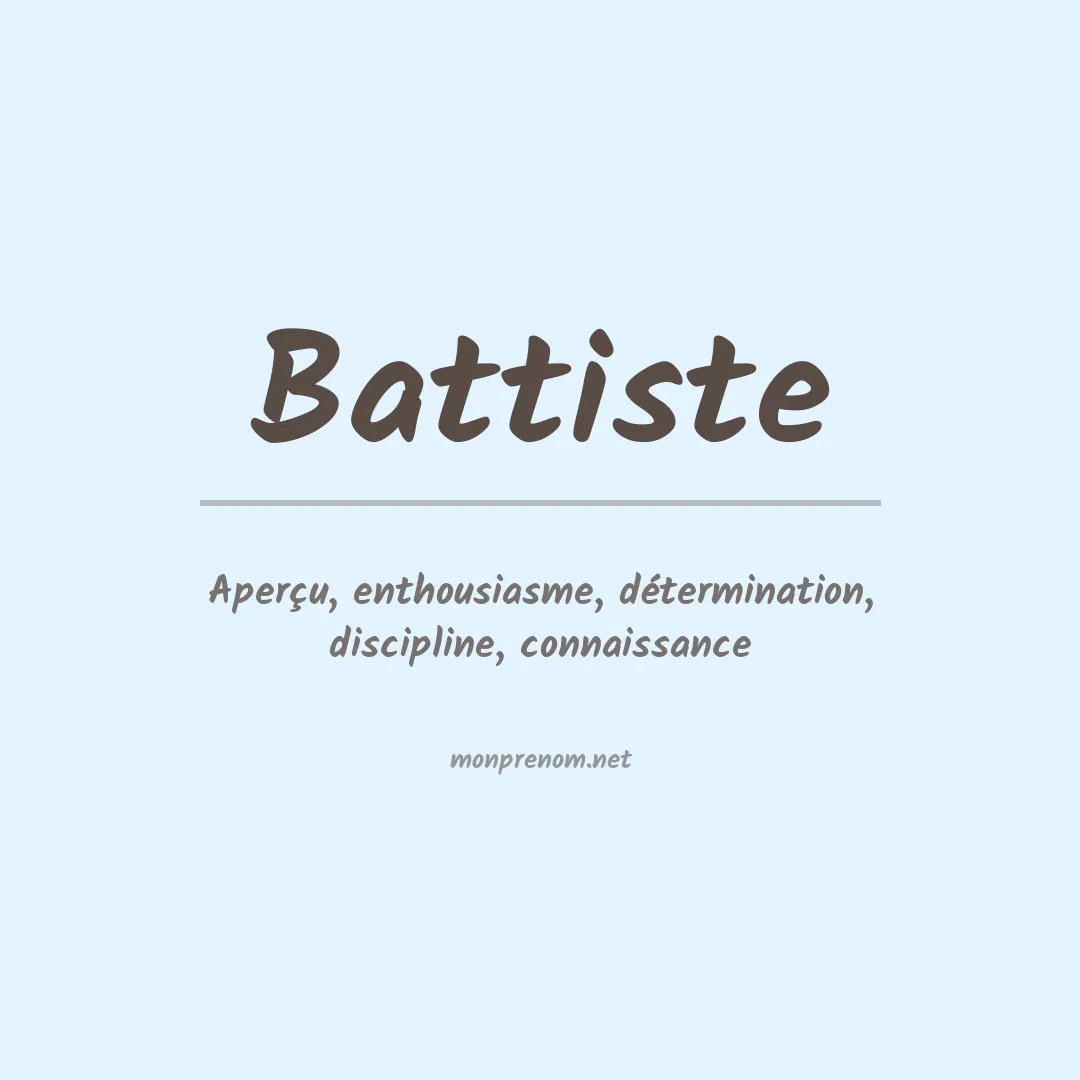 Prénom Battiste