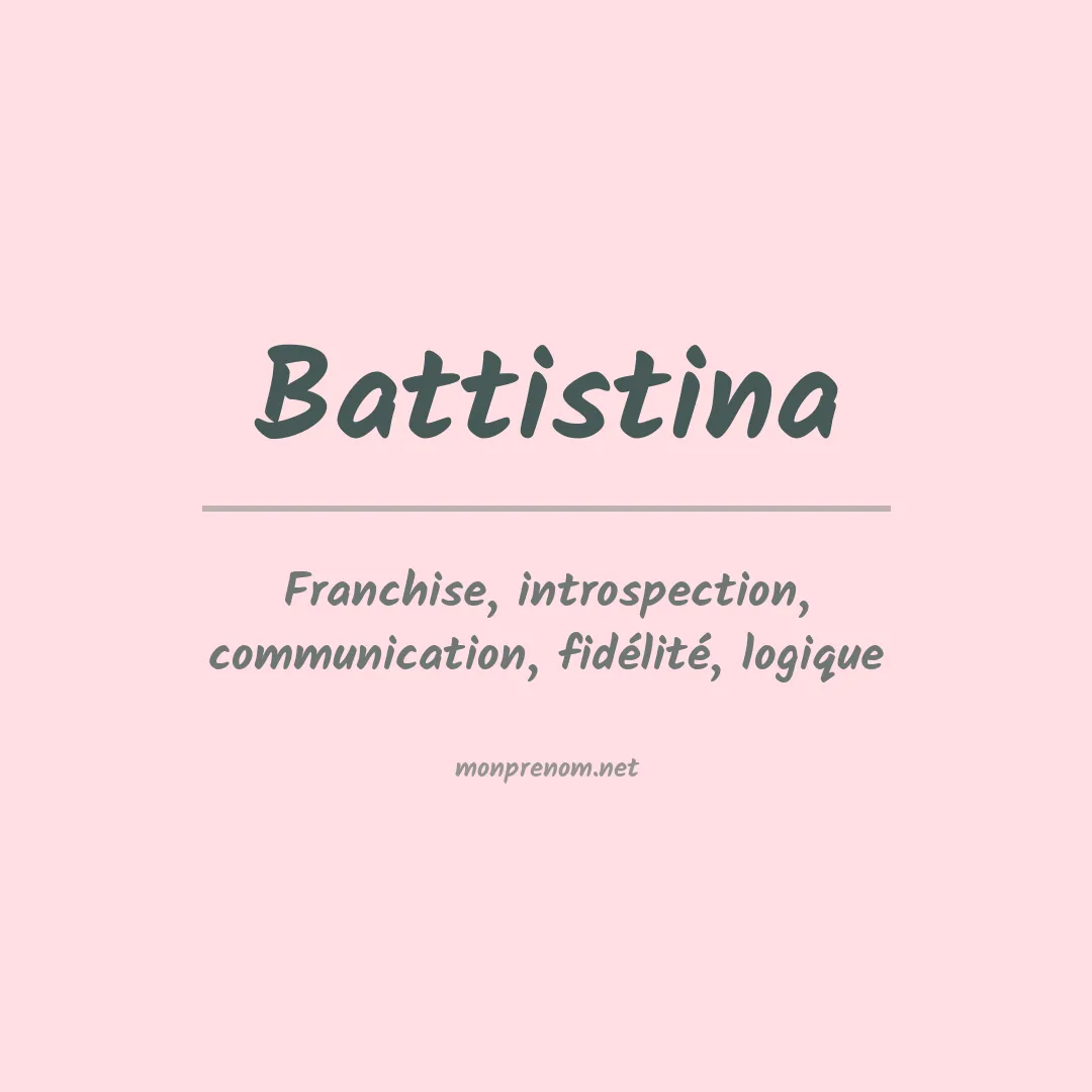 Signification du prénom Battistina
