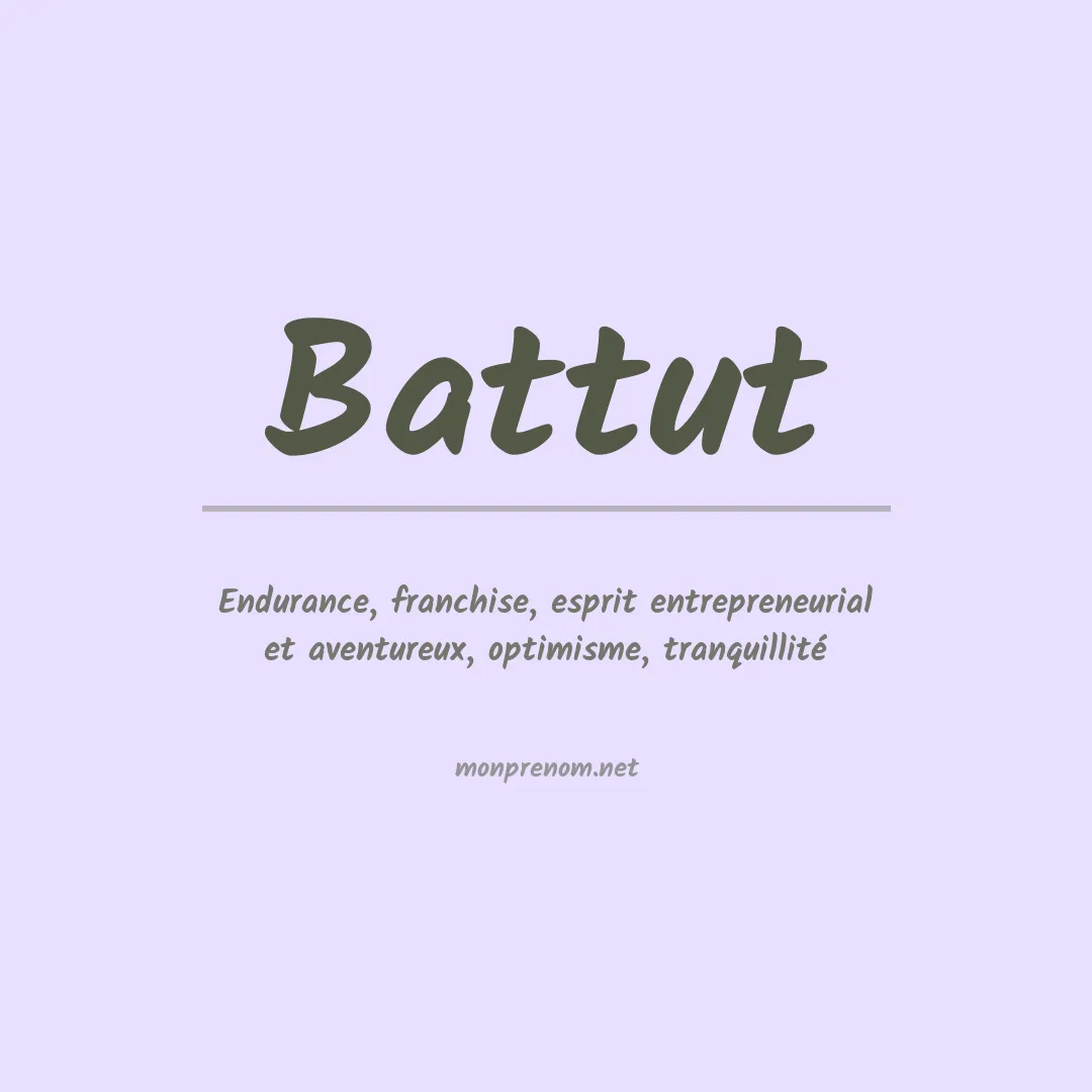 Signification du prénom Battut