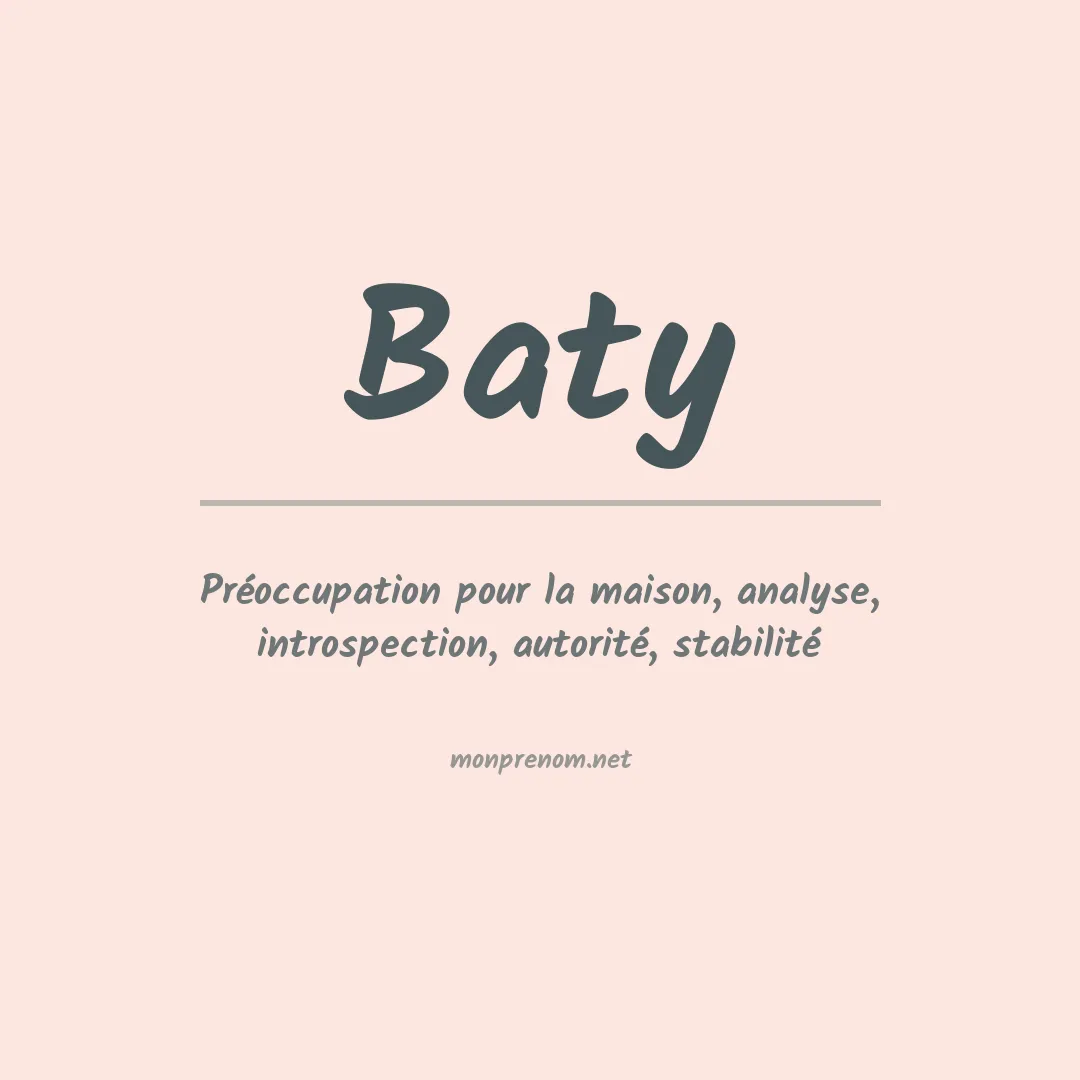 Prénom Baty