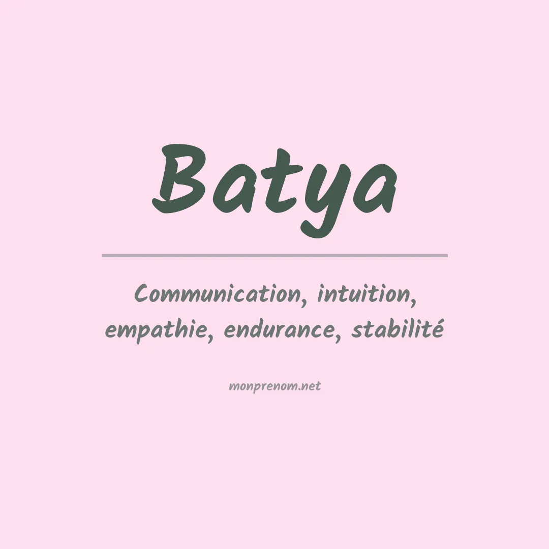 Signification du prénom Batya