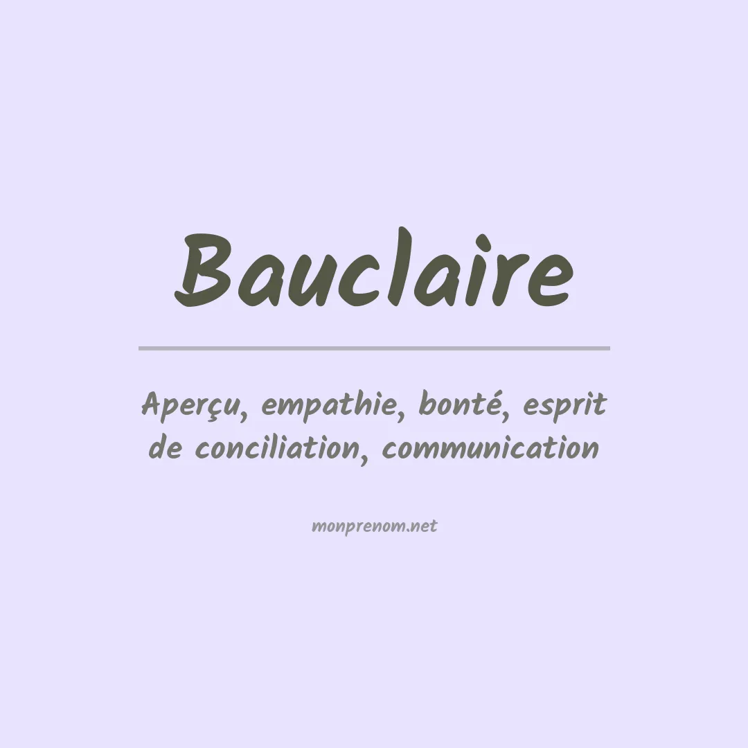 Prénom Bauclaire