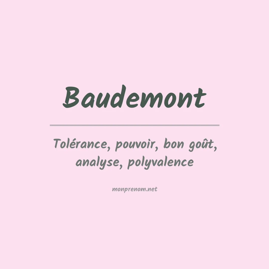 Prénom Baudemont