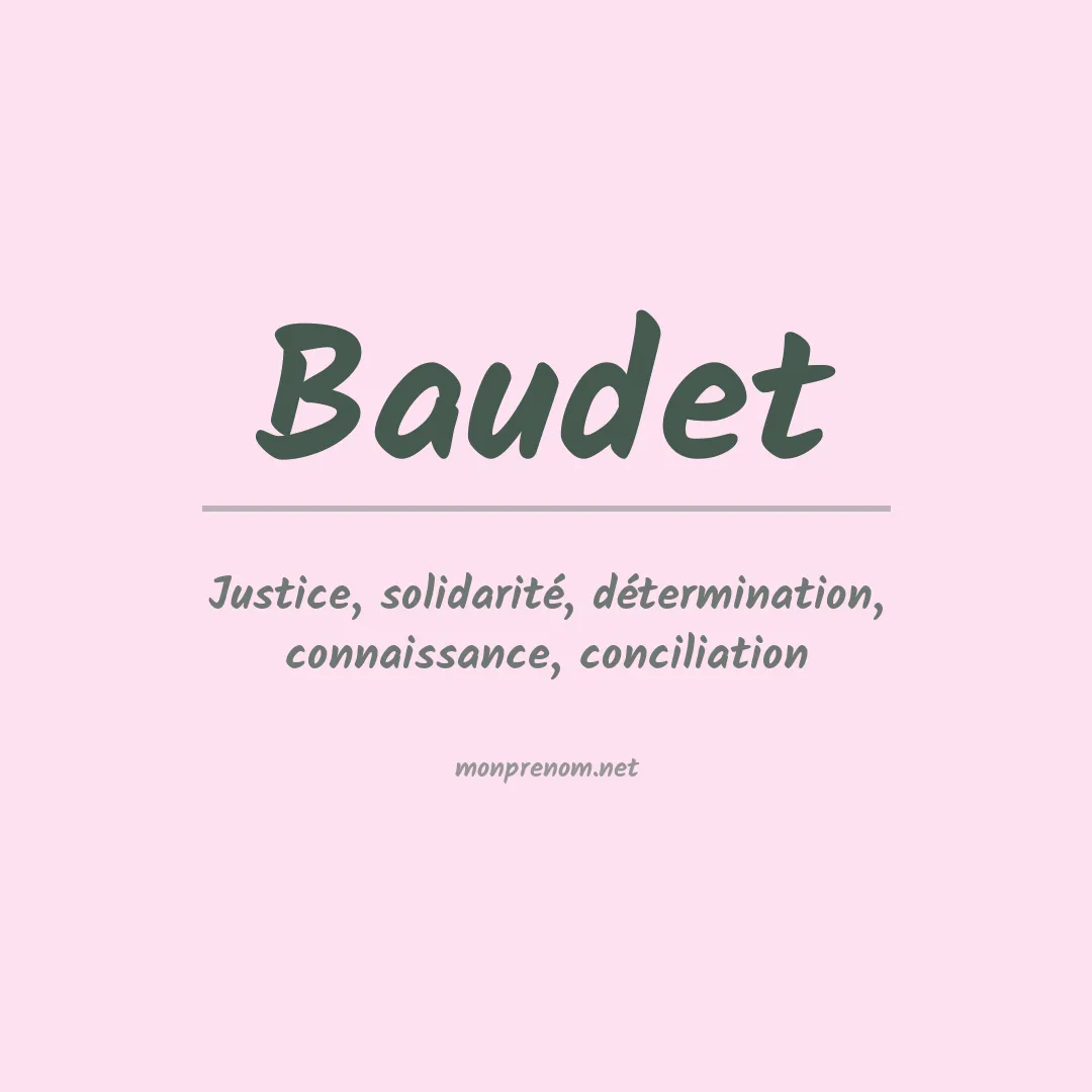 Signification du prénom Baudet