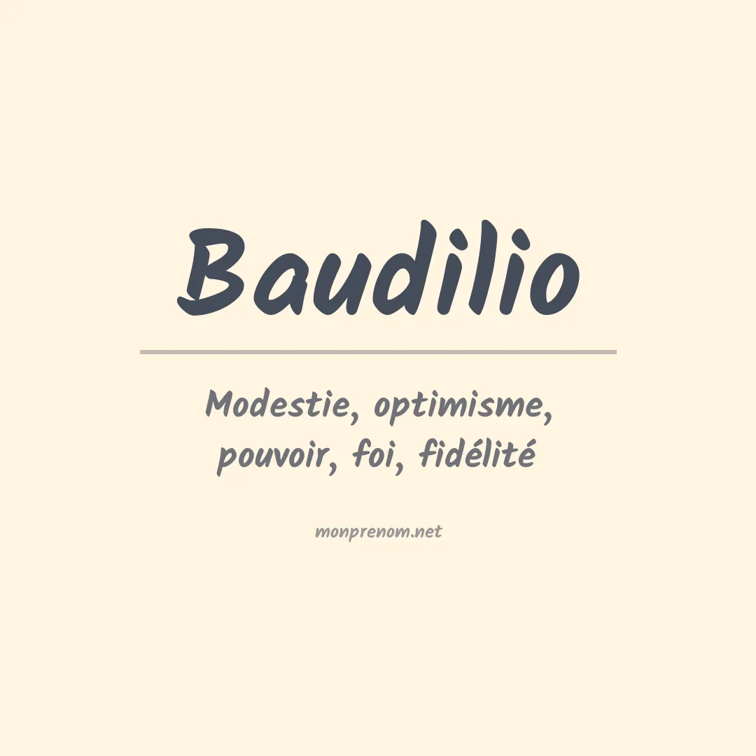 Signification du prénom Baudilio
