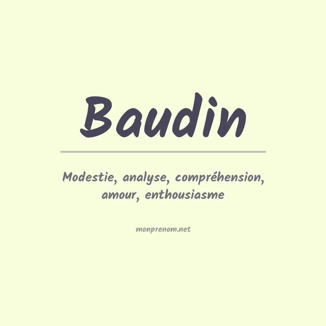 Prénom Baudin