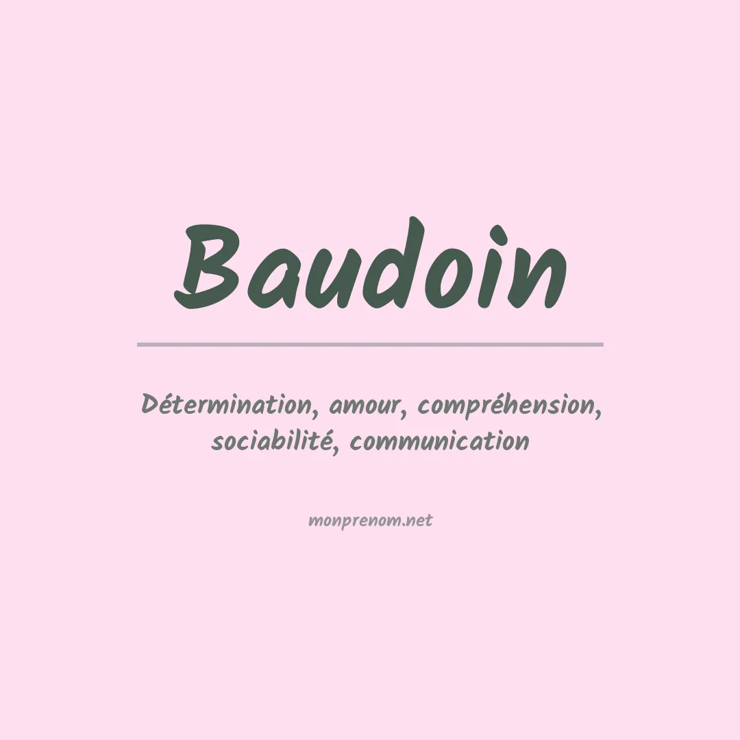 Prénom Baudoin