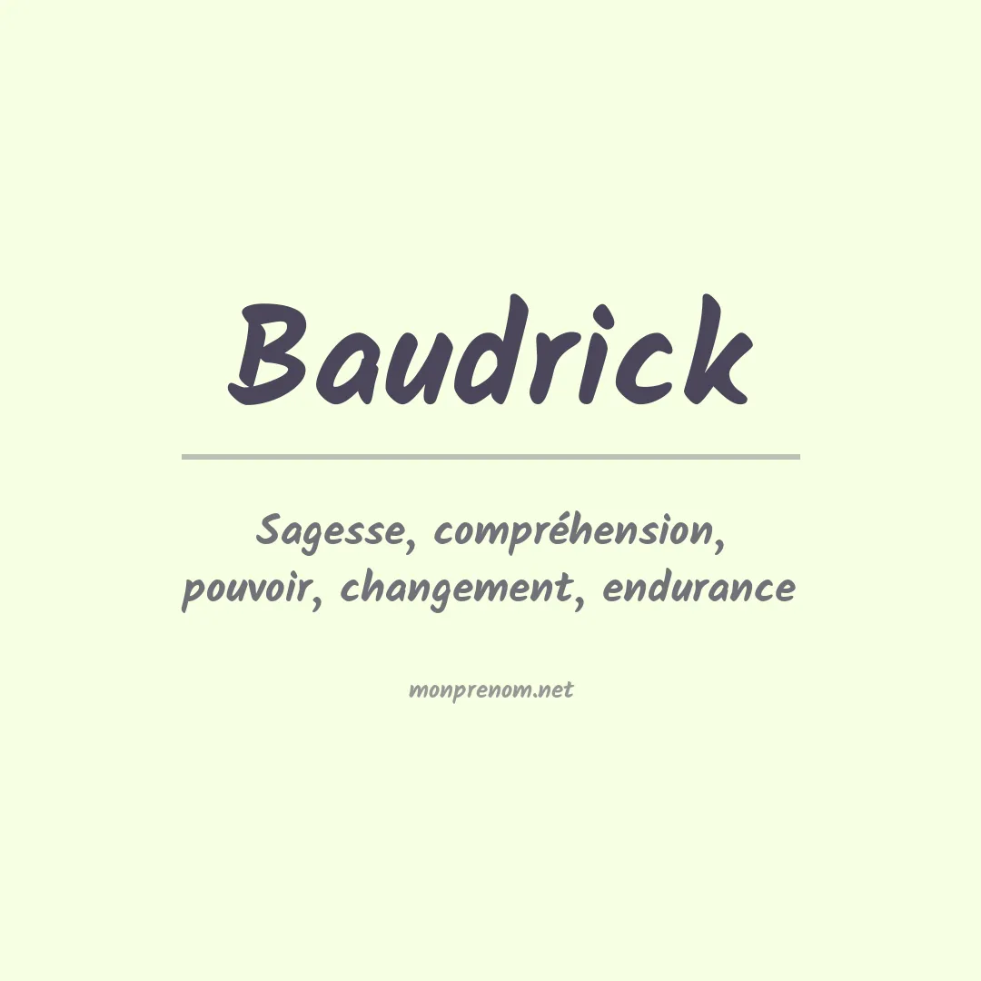 Signification du prénom Baudrick