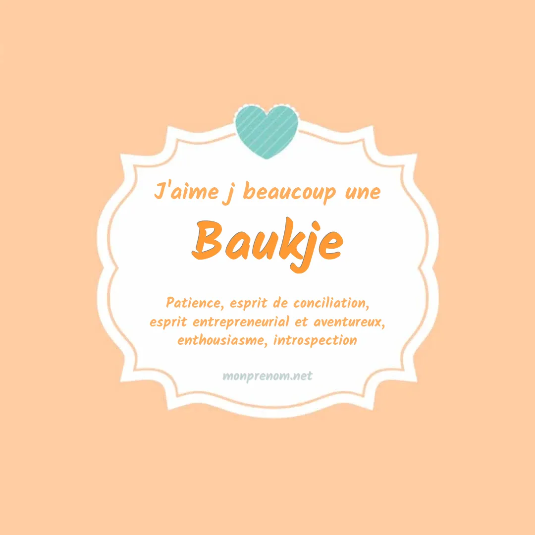 J'aime beaucoup Baukje