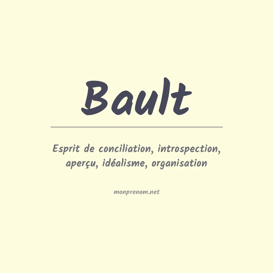 Prénom Bault