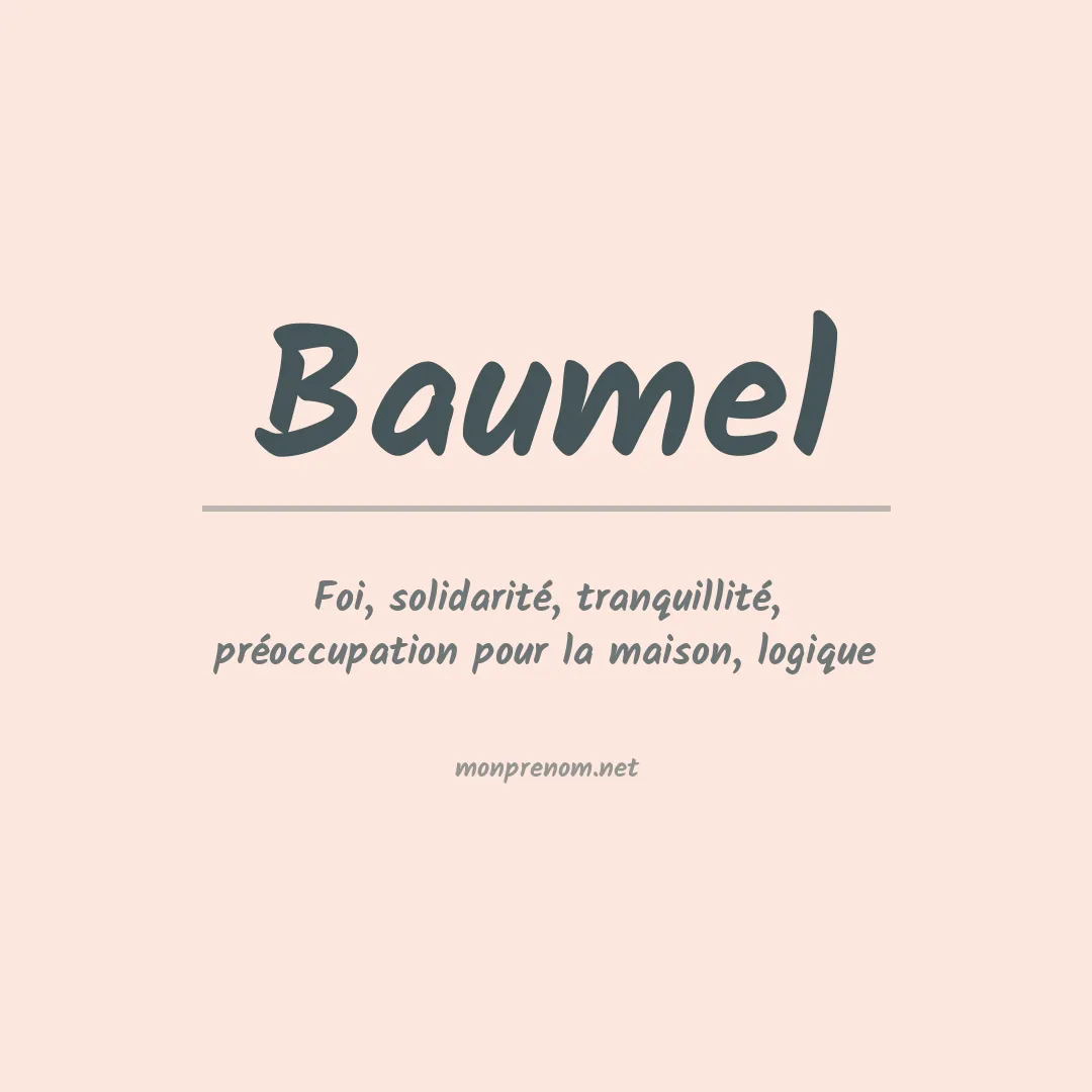 Prénom Baumel