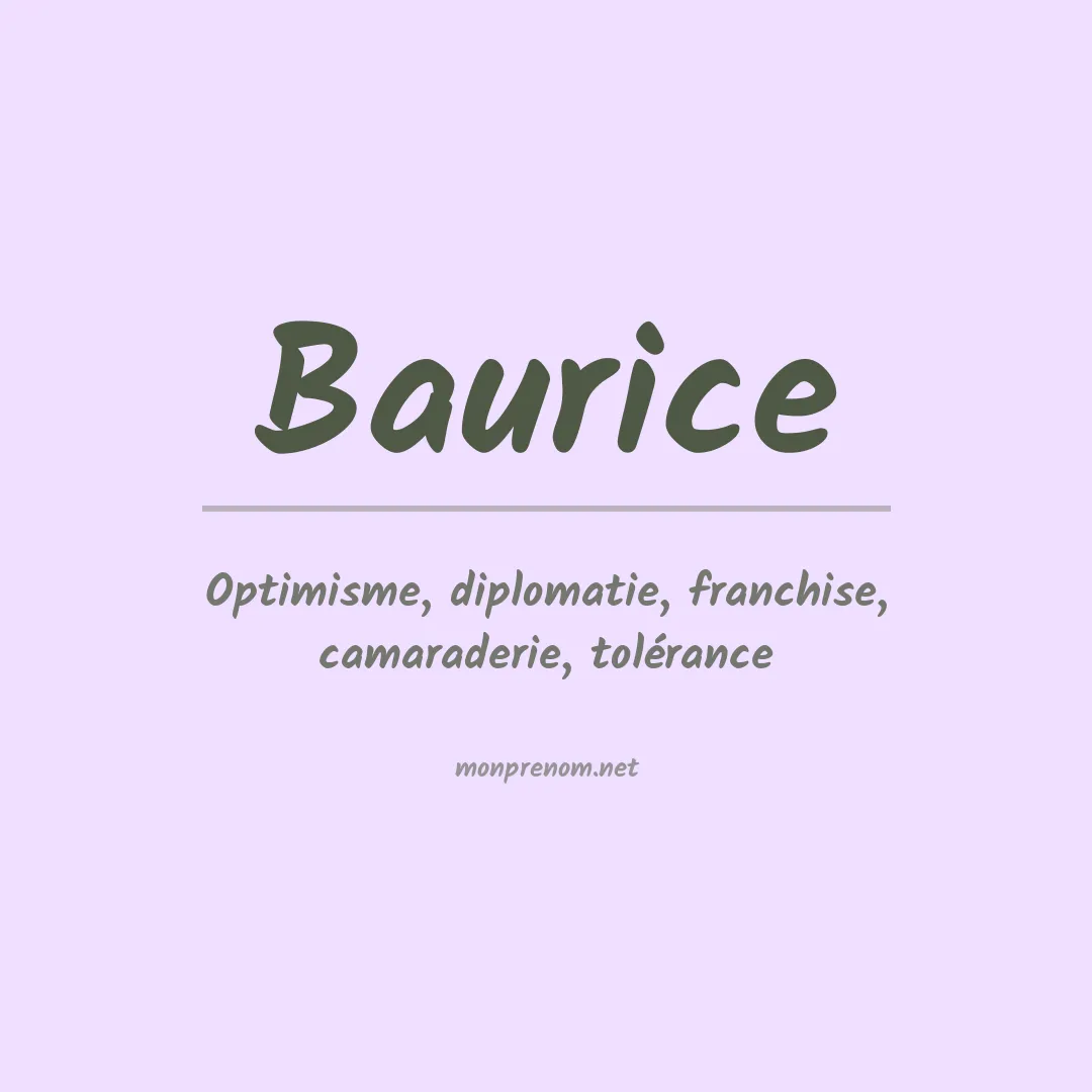 Signification du prénom Baurice