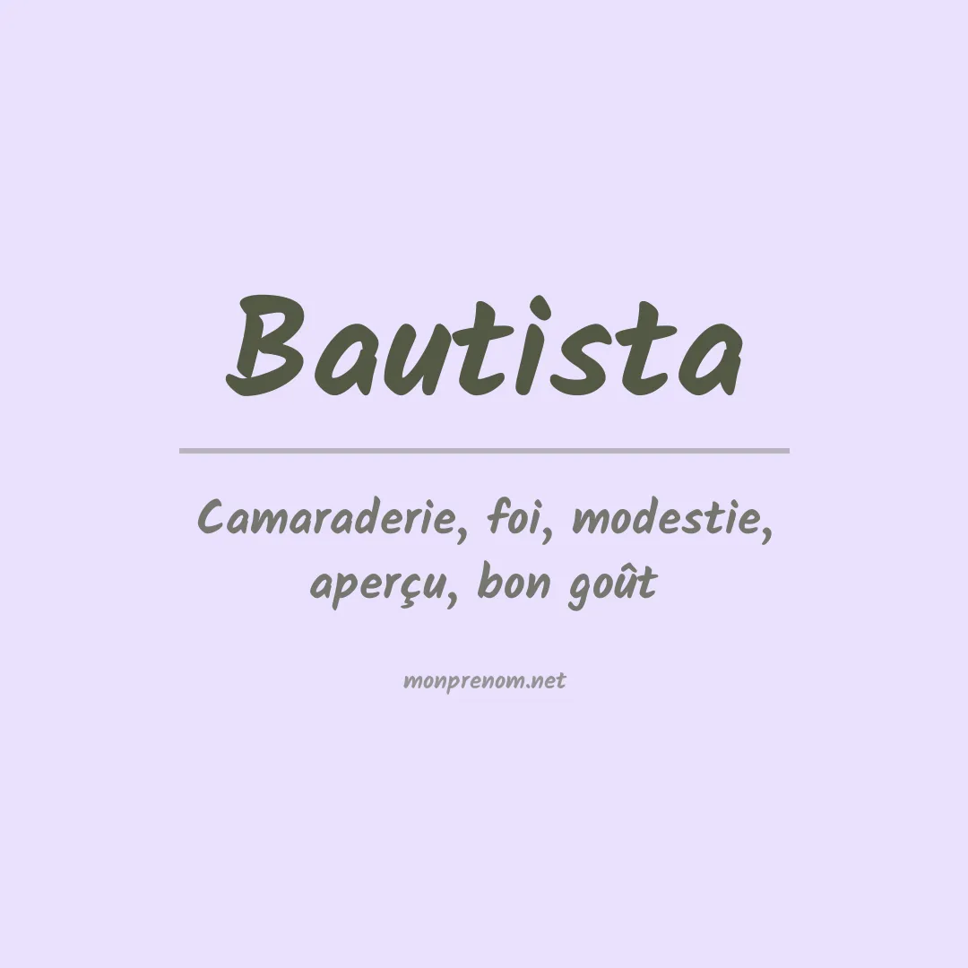 Prénom Bautista