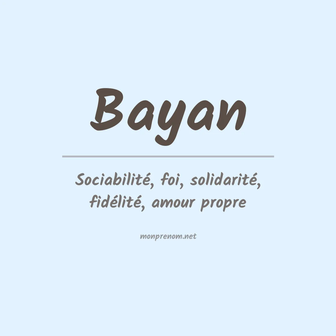 Prénom Bayan