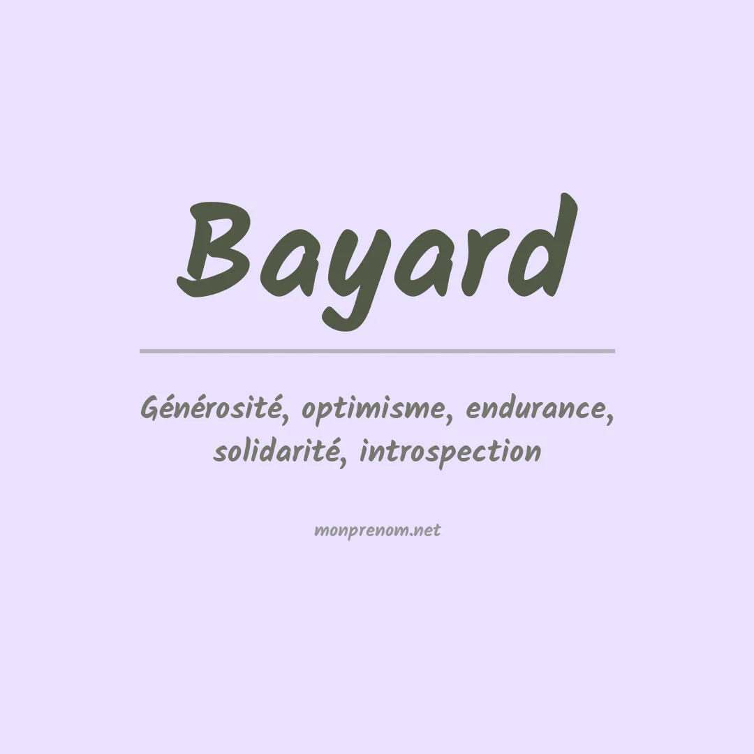 Prénom Bayard