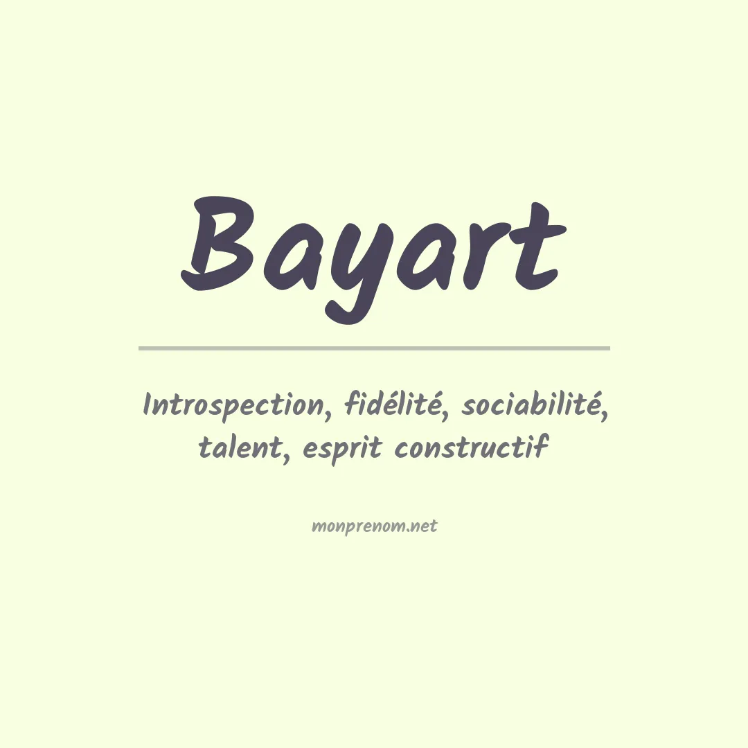 Signification du prénom Bayart