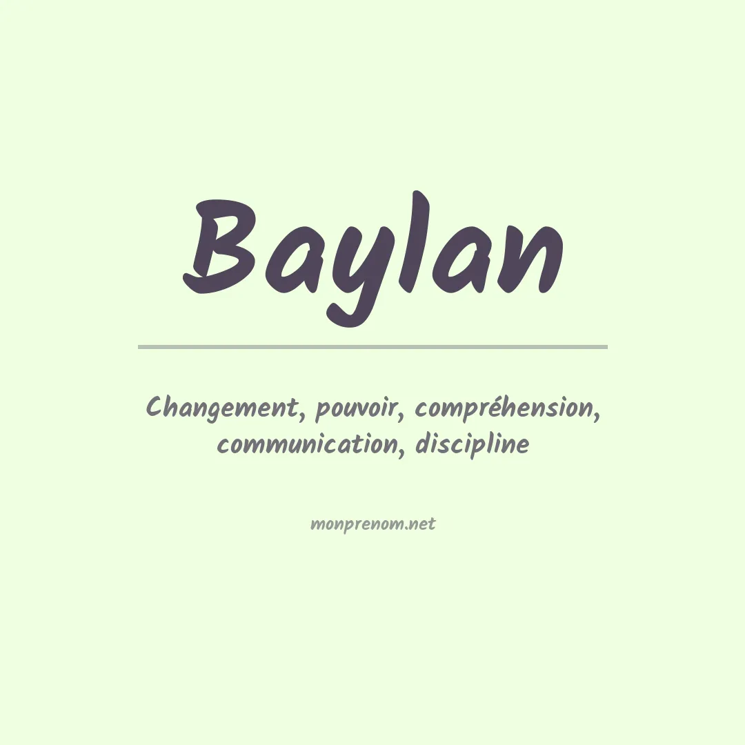 Signification du prénom Baylan