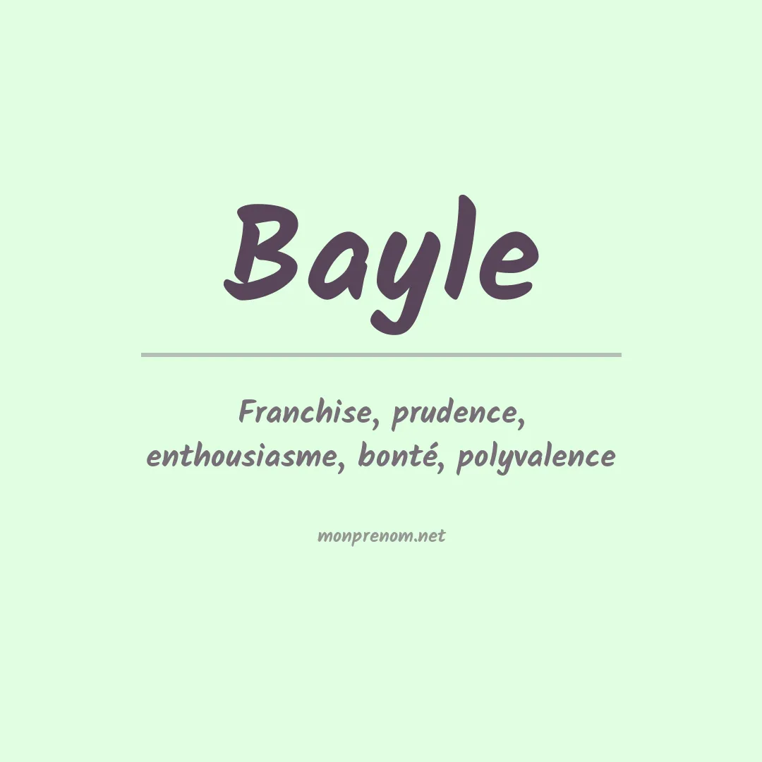 Prénom Bayle