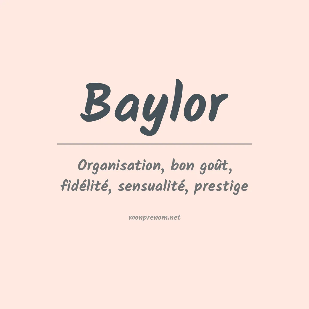 Prénom Baylor
