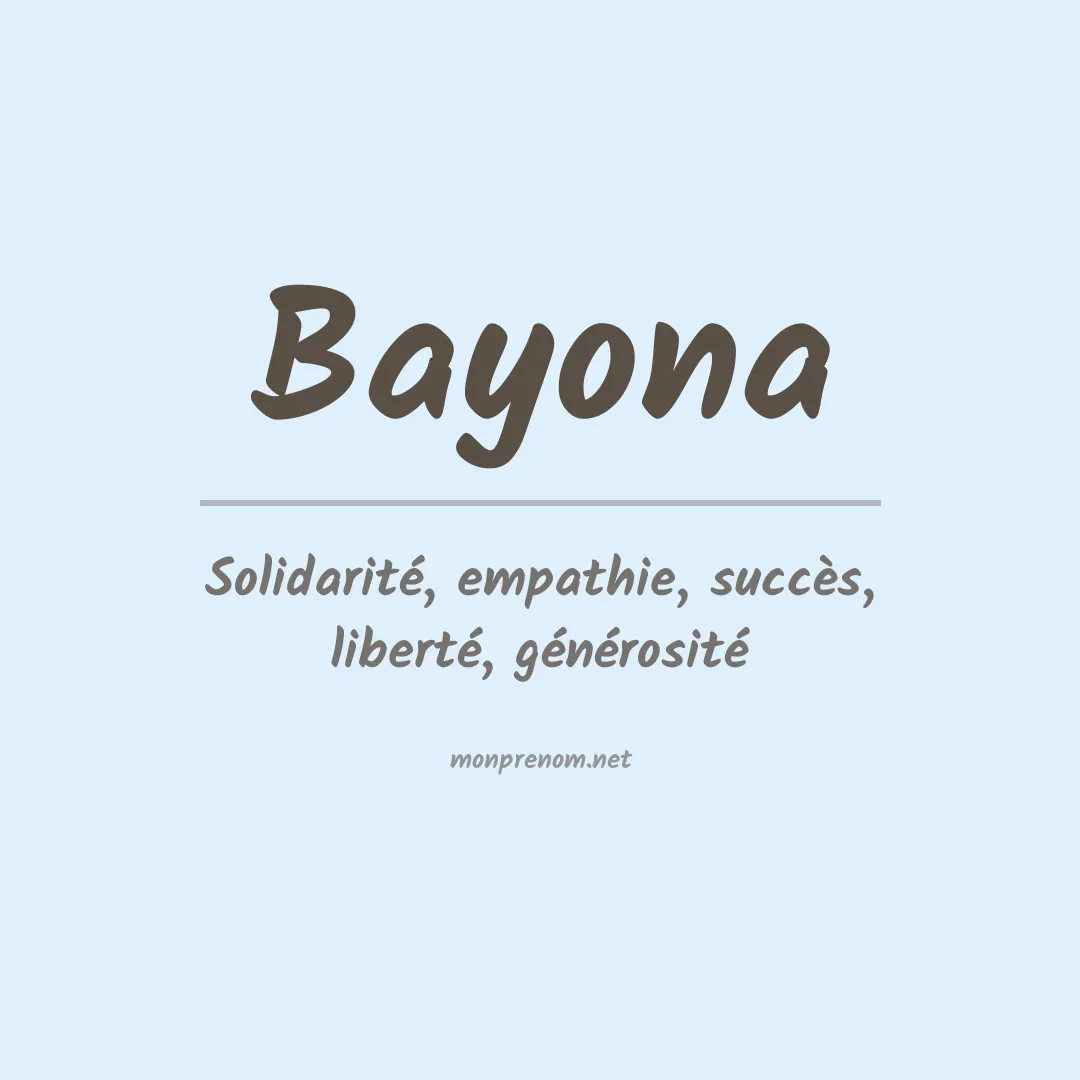 Prénom Bayona