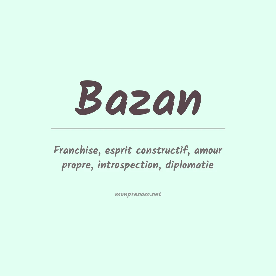 Prénom Bazan