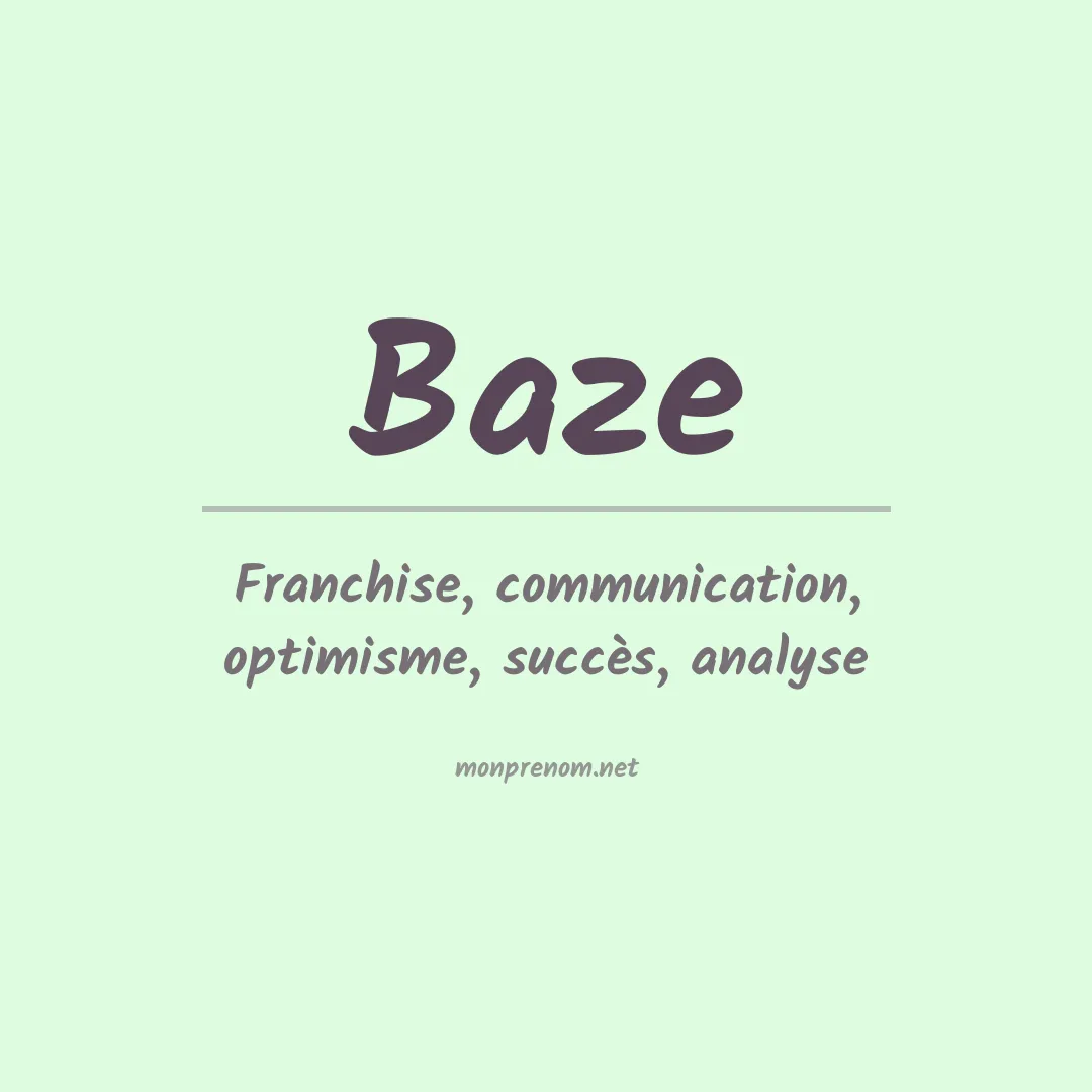 Prénom Baze