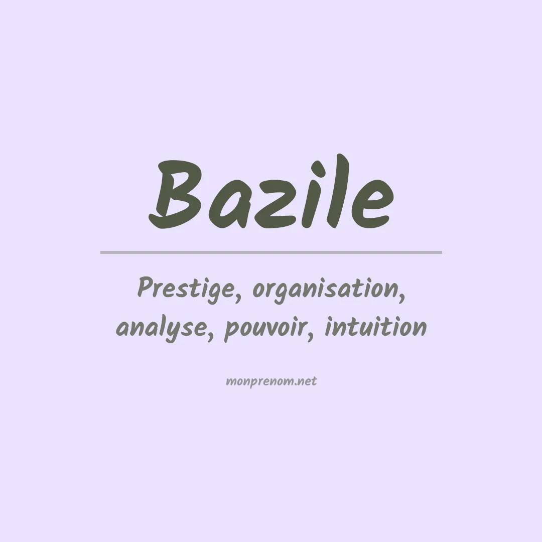 Prénom Bazile