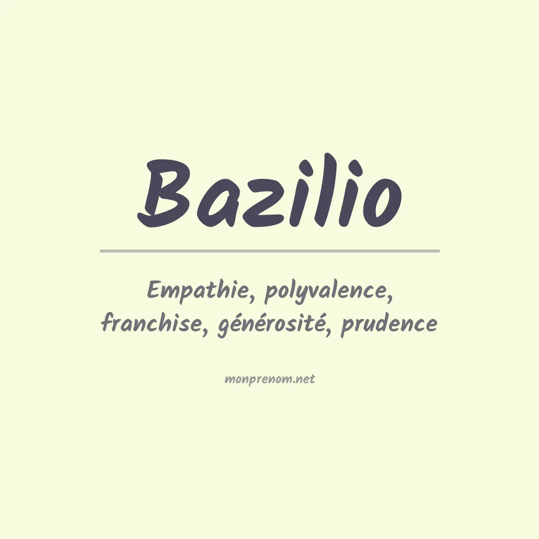 Prénom Bazilio