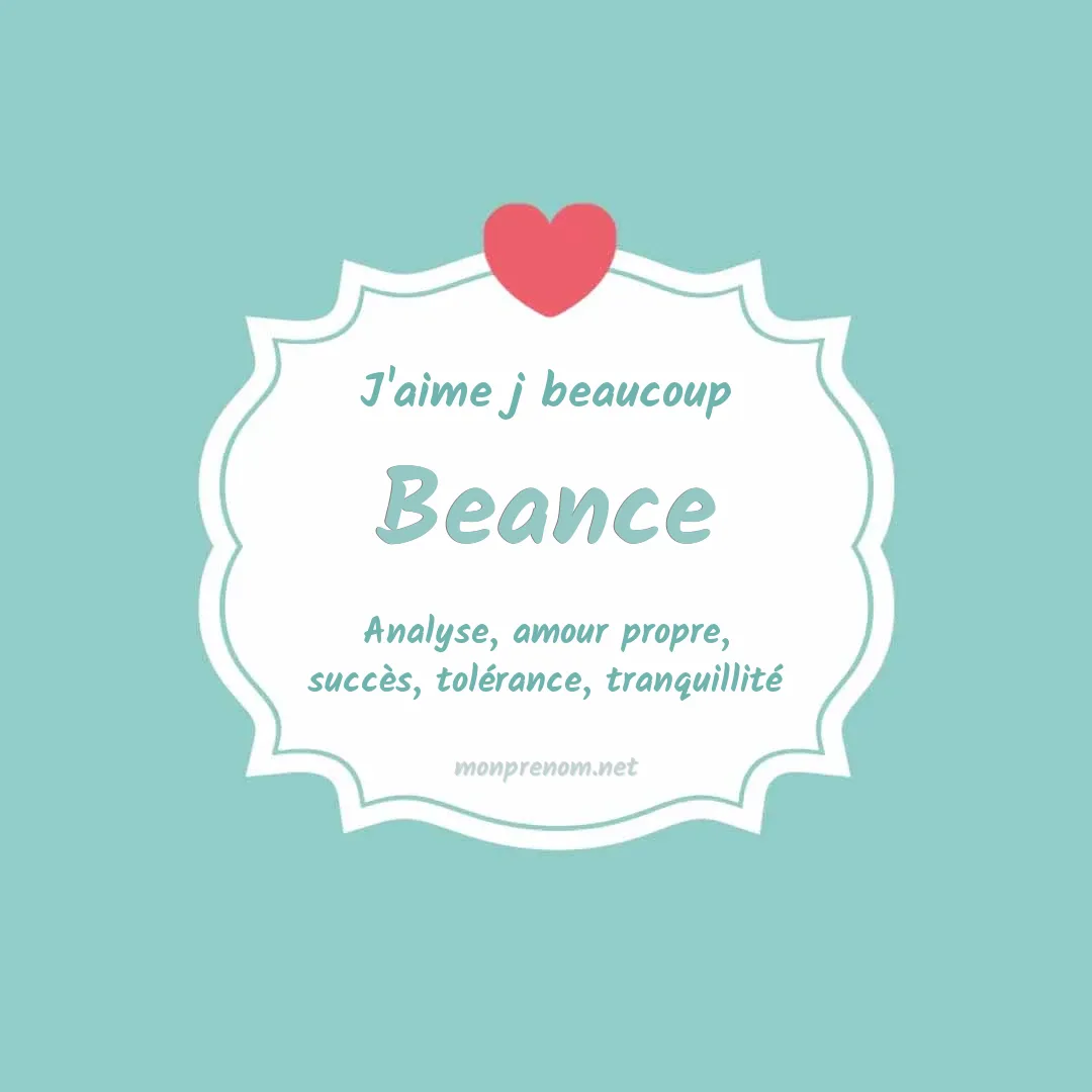 J'aime beaucoup Beance
