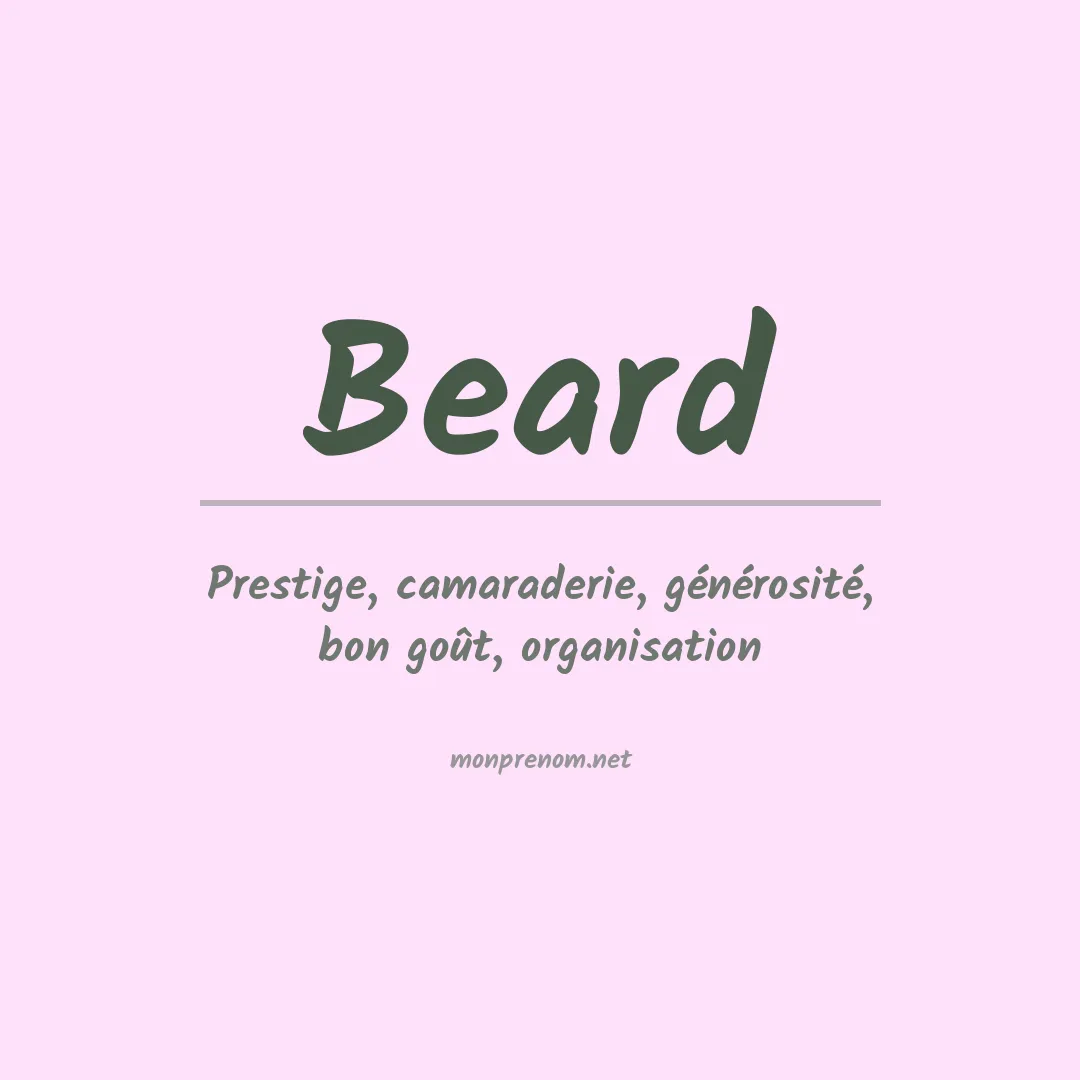 Prénom Beard
