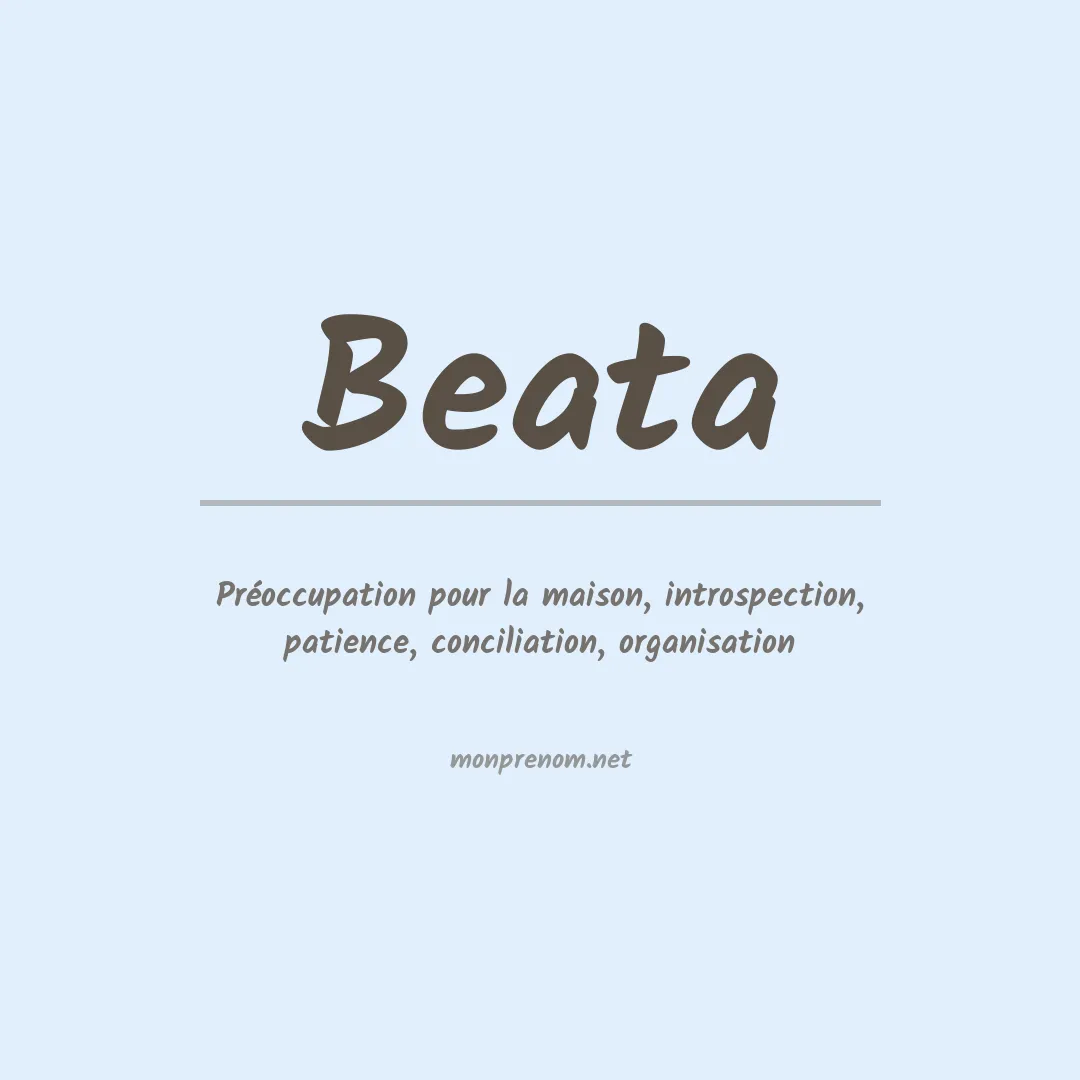 Prénom Beata
