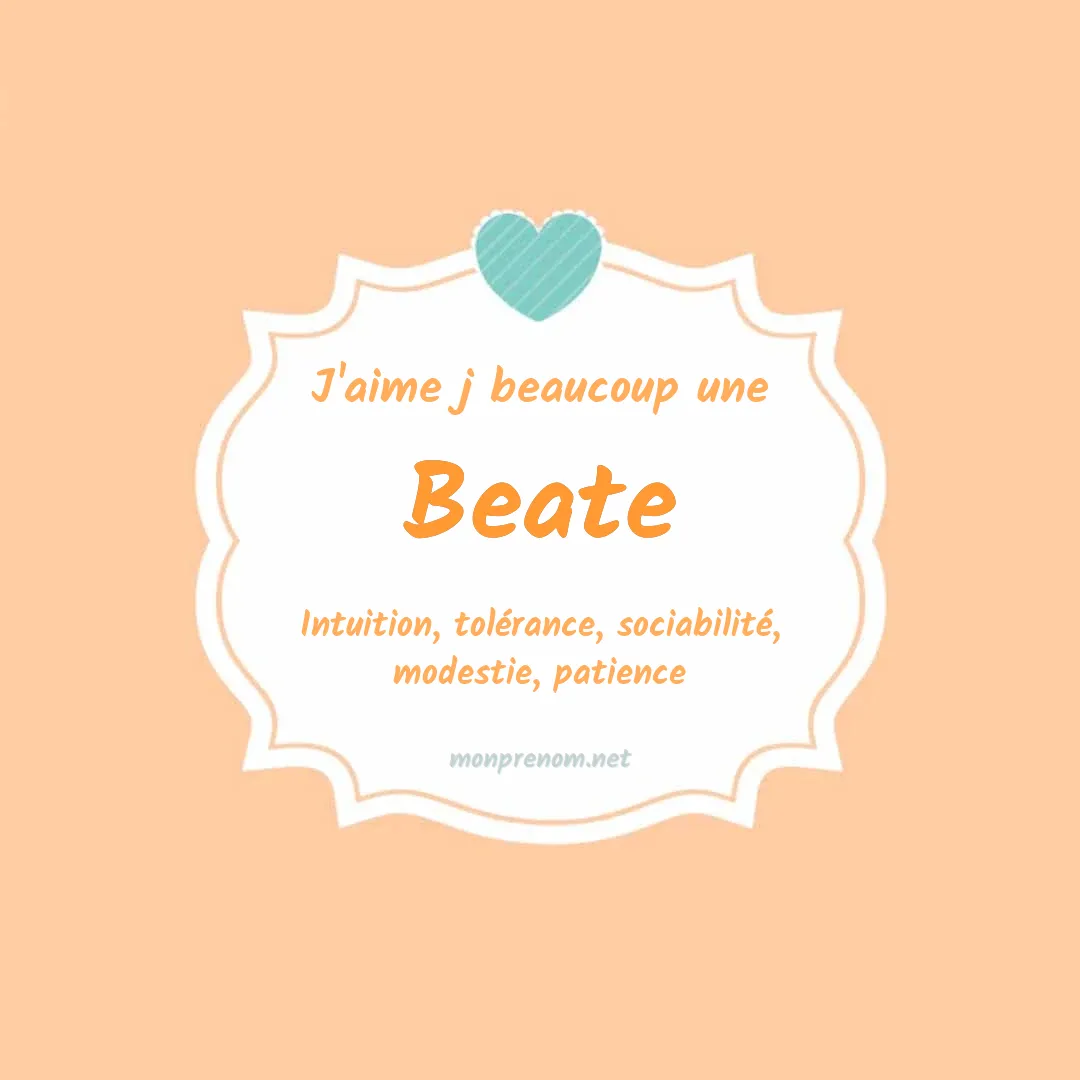 J'aime beaucoup Beate