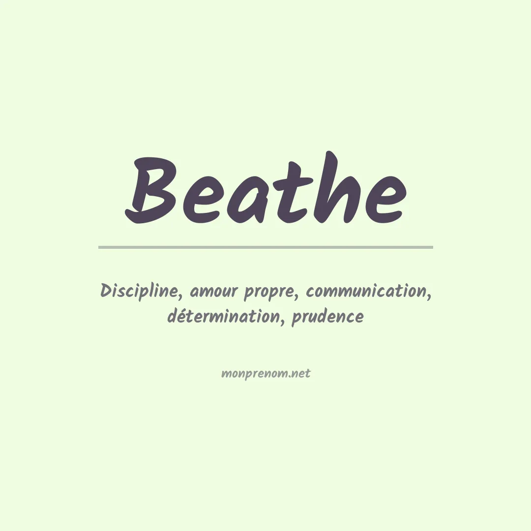 Signification du prénom Beathe