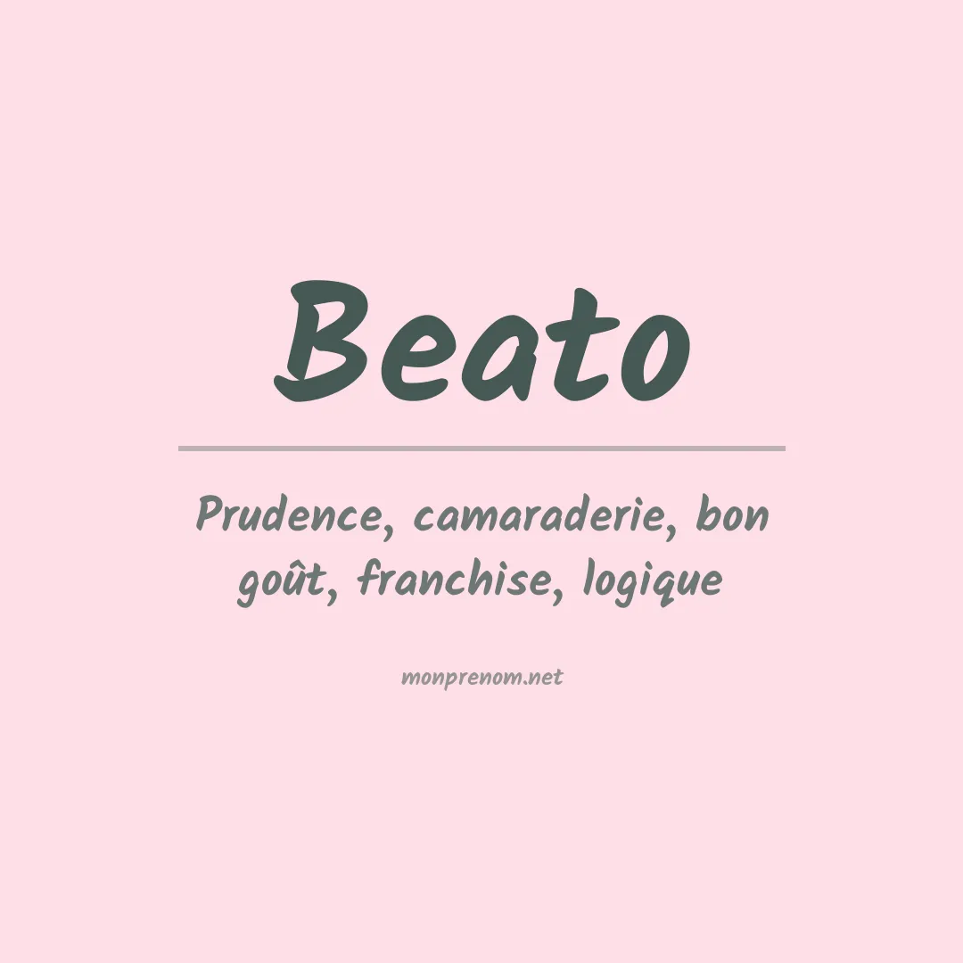 Prénom Beato