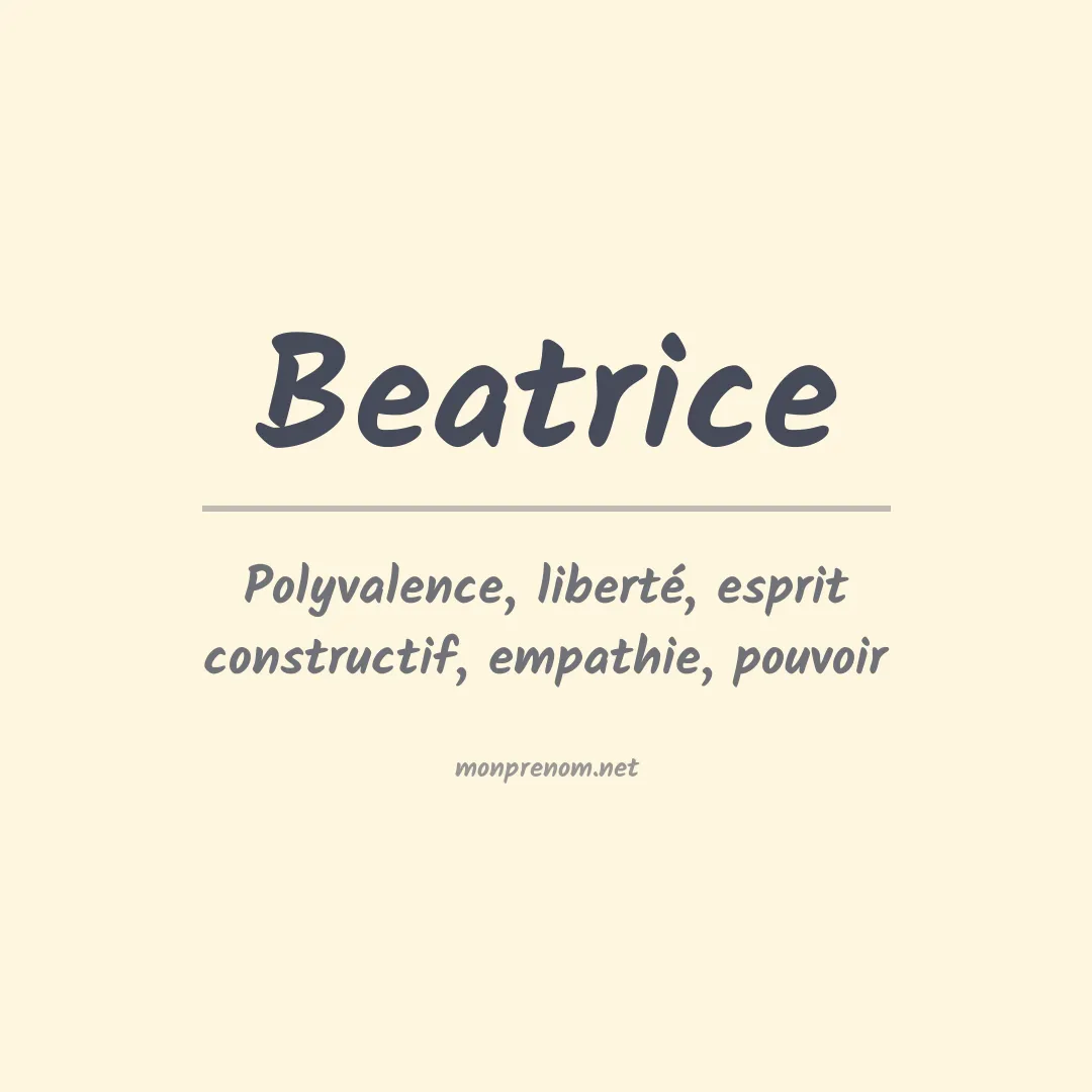 Prénom Beatrice