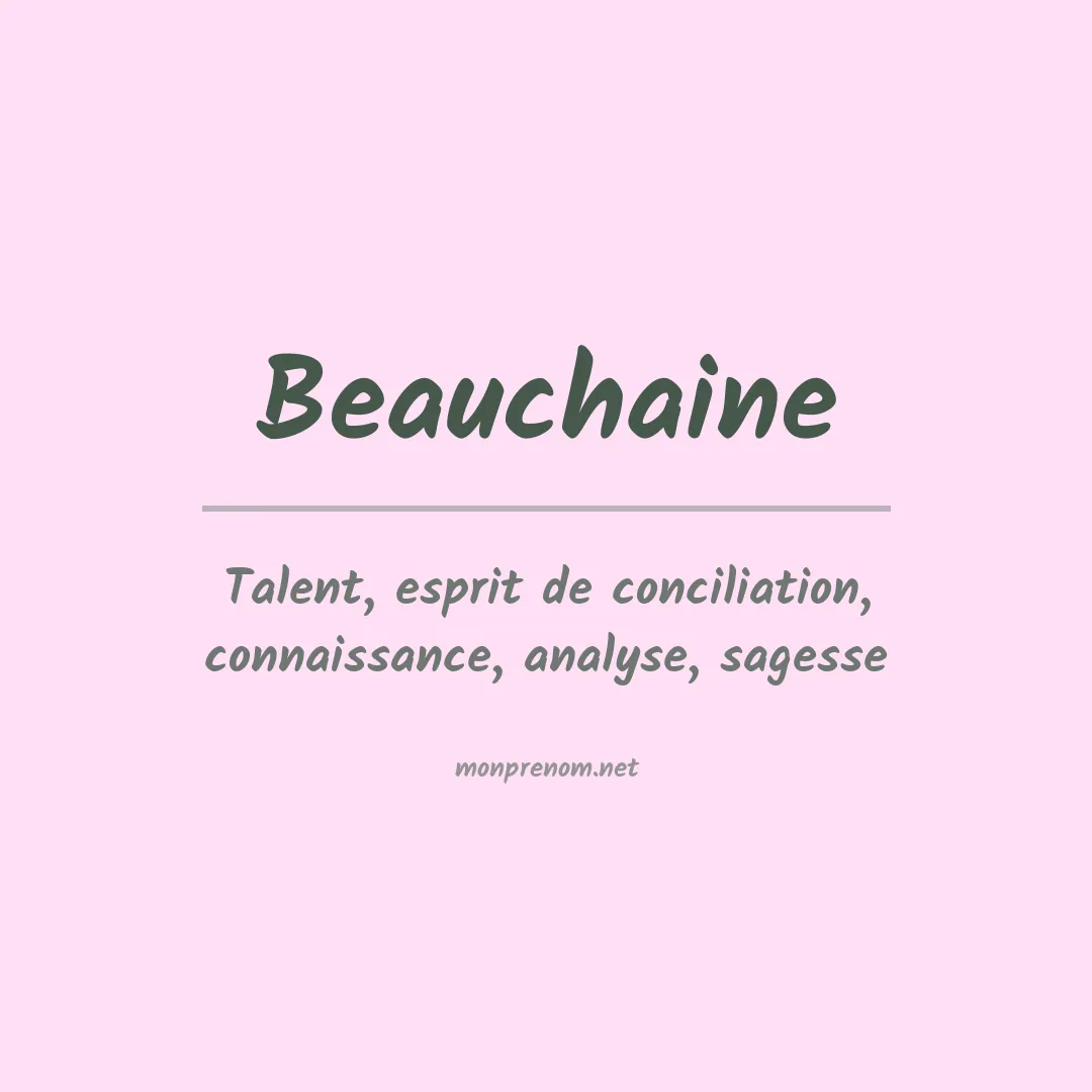 Prénom Beauchaine