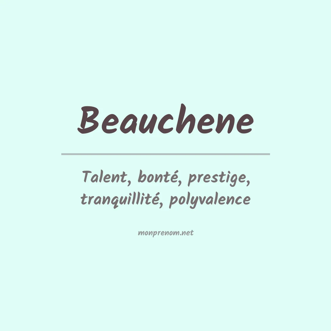 Prénom Beauchene