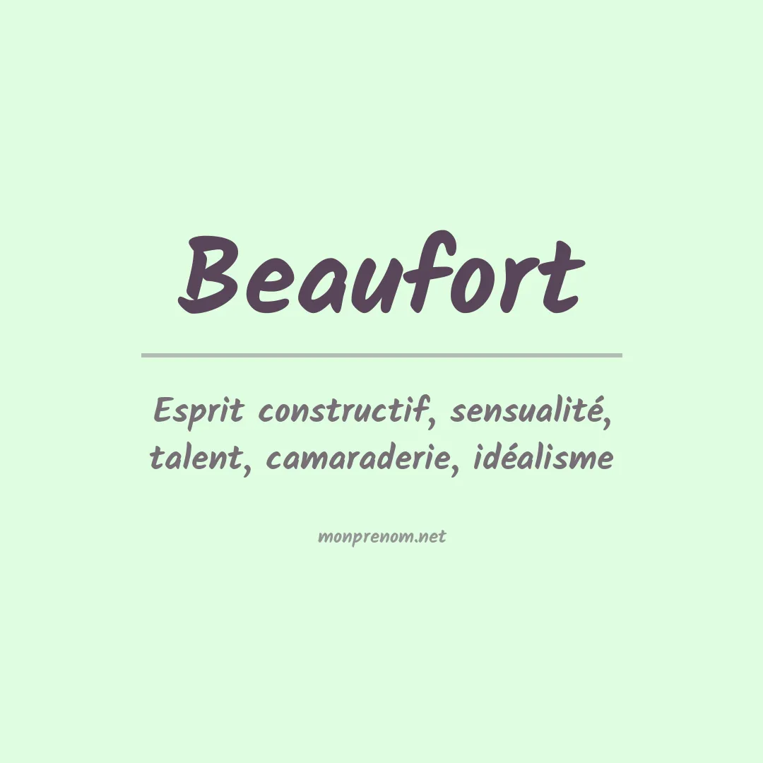 Prénom Beaufort