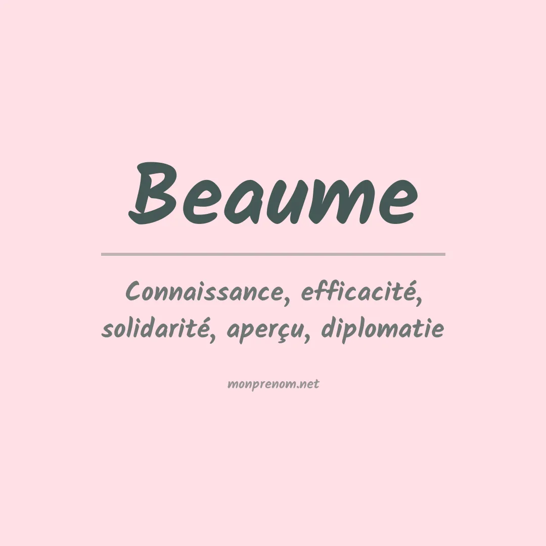 Prénom Beaume