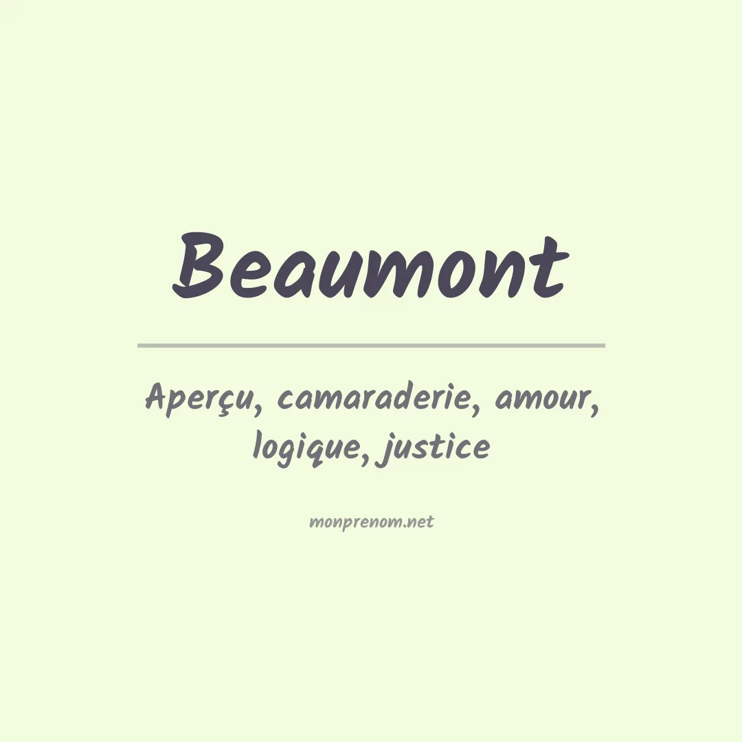 Prénom Beaumont