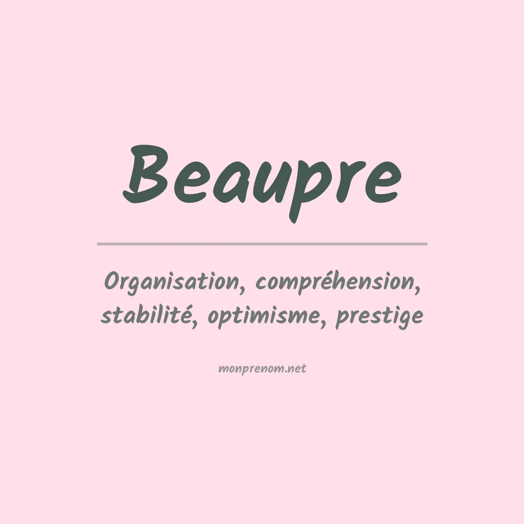 Prénom Beaupre