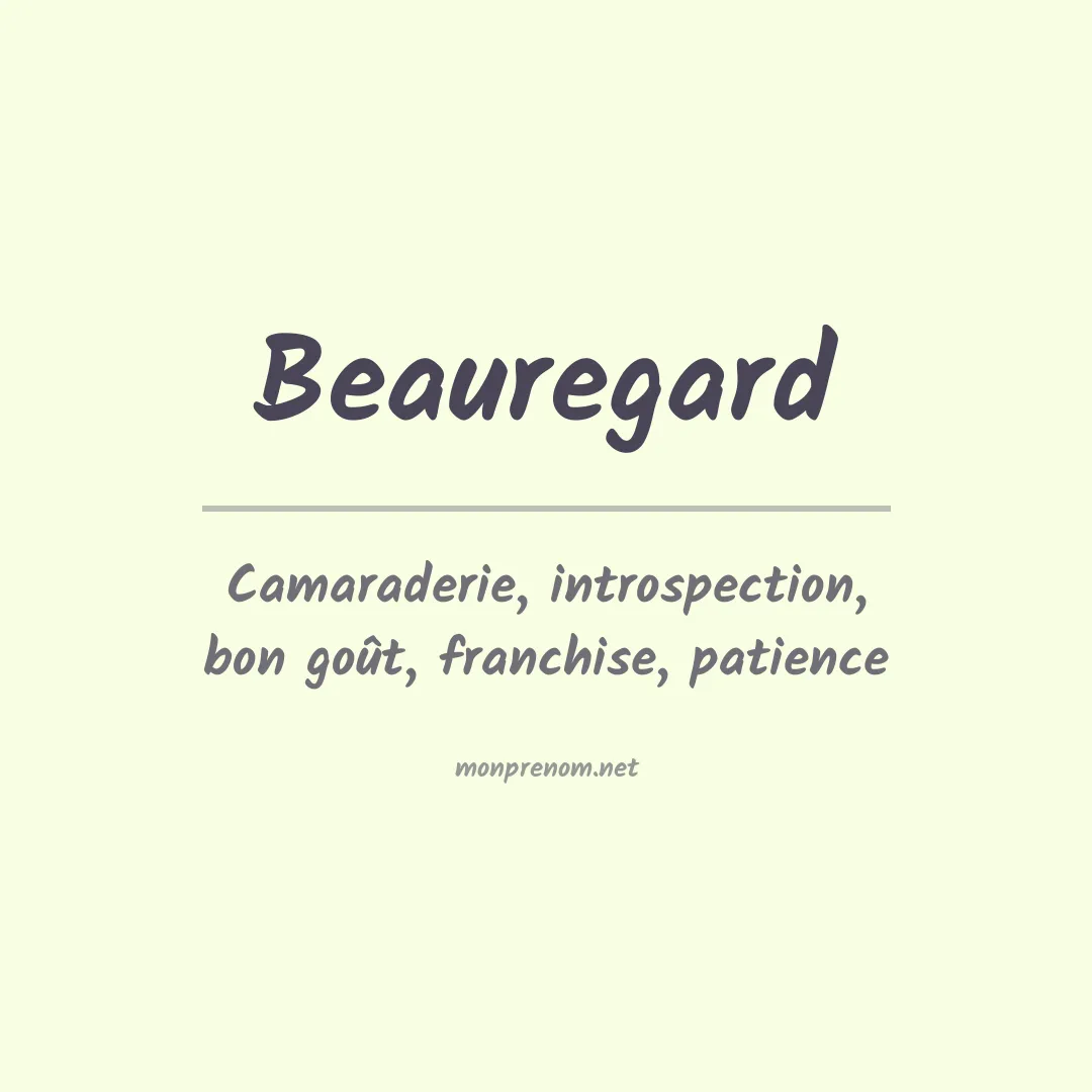Signification du prénom Beauregard