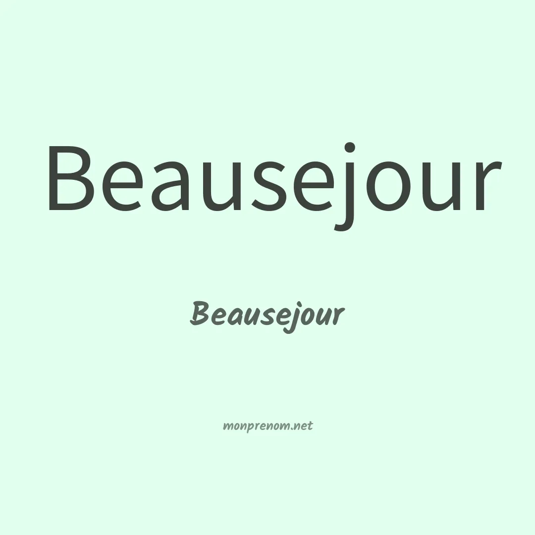 Beausejour en chinois